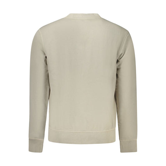 Beige Cotton Men Sweater