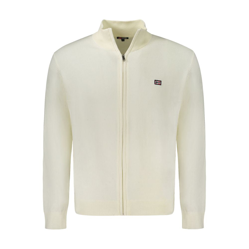 White Polyamide Men Cardigan