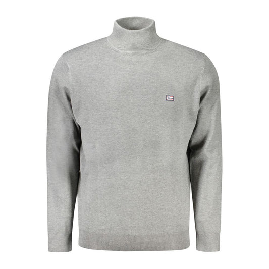 Gray Polyamide Men Sweater