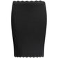 Black Viscose Women Skirt