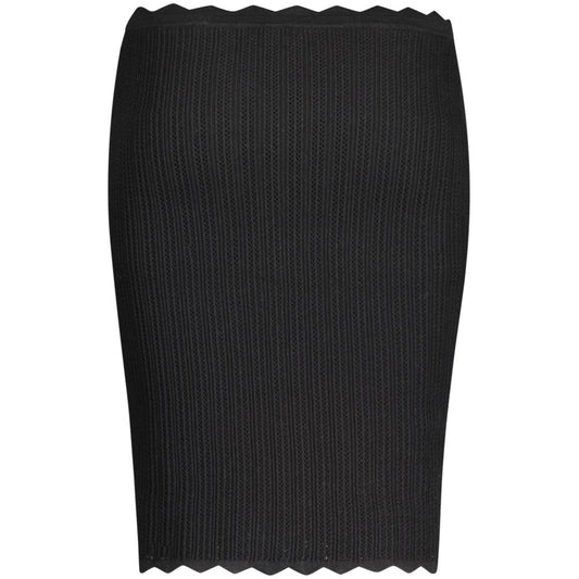 Black Viscose Women Skirt