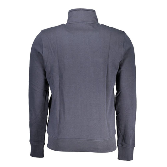 Blue Cotton Men Sweater