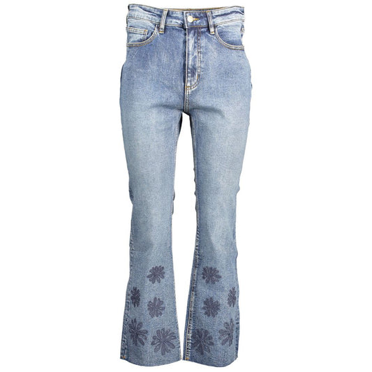 Blue Cotton Women Jeans