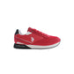 Red Polyester Men Sneaker