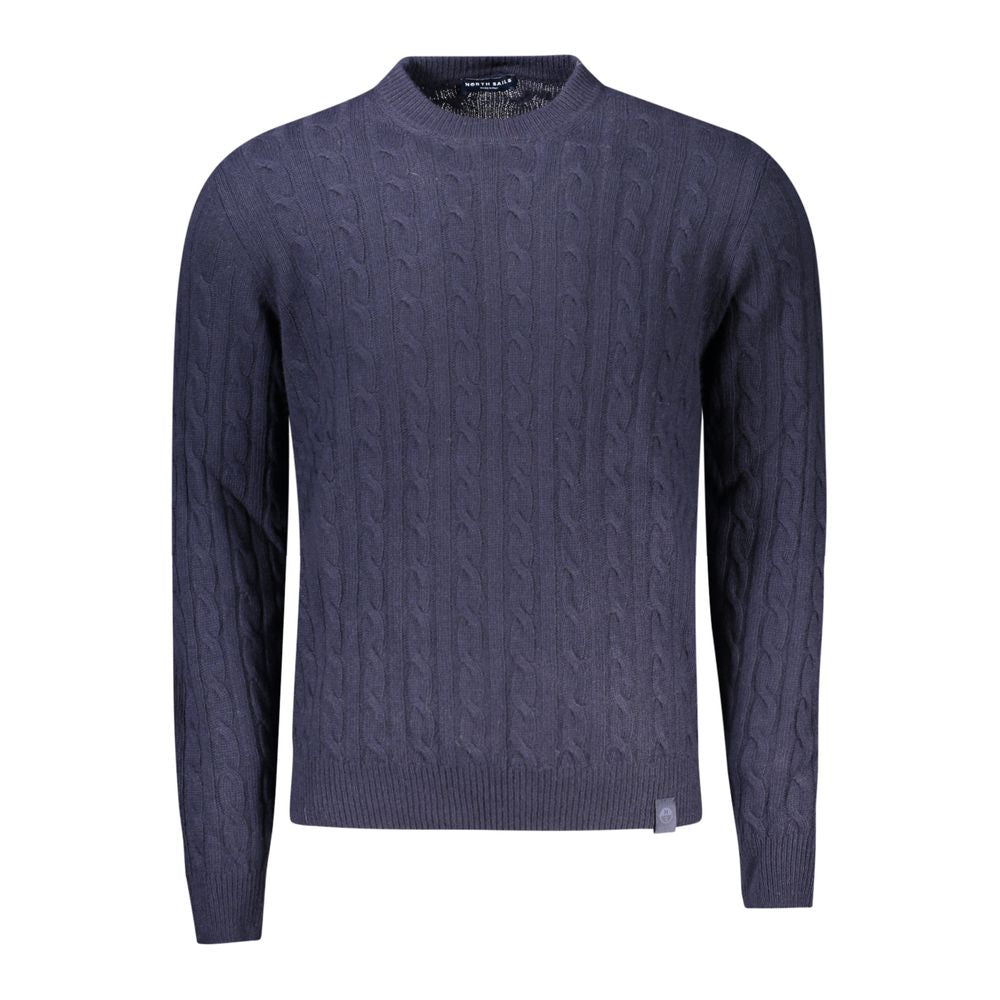 Blue Wool Men Sweater