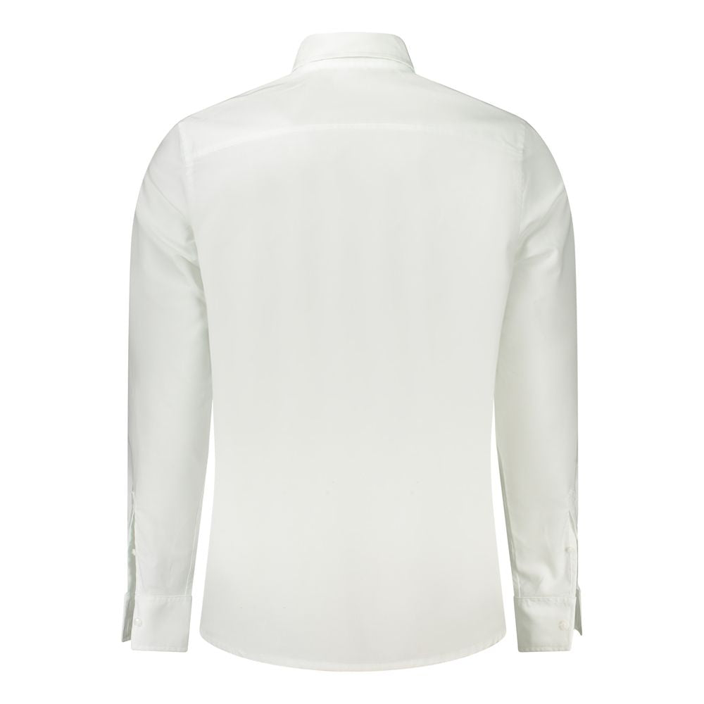 White Cotton Men Shirt