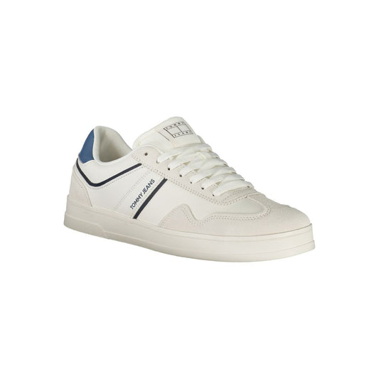 White Polyethylene Men Sneaker