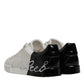 White Black Logo Portofino Men Sneaker Shoes