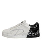 White Black Logo Portofino Men Sneaker Shoes