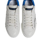 White Blue Logo Leather Portofino Sneaker Shoes