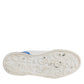 White Blue Logo Leather Portofino Sneaker Shoes