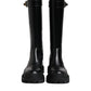 Black DG Logo Calf Leather High Boots Shoes