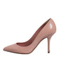 Pink Patent Leather Stiletto Heel Pumps Shoes