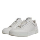 White Miami Leather Low Top Sneakers Shoes