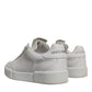 White Miami Leather Low Top Sneakers Shoes