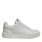 White Miami Leather Low Top Sneakers Shoes