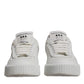 White Miami Leather Low Top Sneakers Shoes