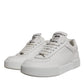 White Miami Leather Low Top Sneakers Shoes
