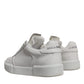 White Miami Leather Low Top Sneakers Shoes