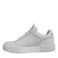 White Miami Leather Low Top Sneakers Shoes