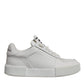 White Miami Leather Low Top Sneakers Shoes