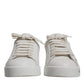White Blue Logo Portofino Sneakers Shoes