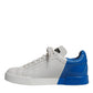 White Blue Logo Portofino Sneakers Shoes