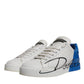 White Blue Logo Portofino Sneakers Shoes