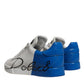 White Blue Logo Portofino Sneakers Shoes