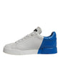 White Blue Logo Portofino Sneakers Shoes