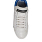 White Blue Logo Portofino Sneakers Shoes