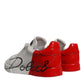 White Red Logo Portofino Sneakers Shoes