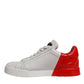 White Red Logo Portofino Sneakers Shoes