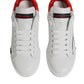 White Red Logo Portofino Sneakers Shoes