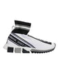 White Black Sorrento Socks Sneakers Shoes