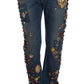 Enchanted Sicily Embellished Boyfriend Jeans