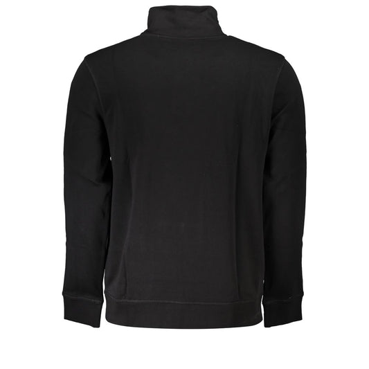 Black Cotton Men Sweater