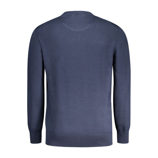 Blue Cotton Men Sweater