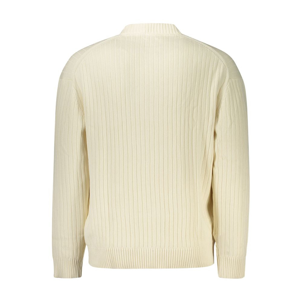 White Cotton Men Sweater