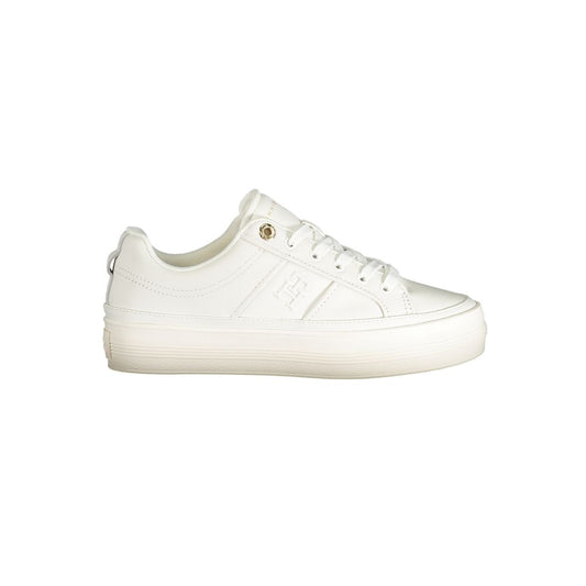 White Polyethylene Women Sneaker