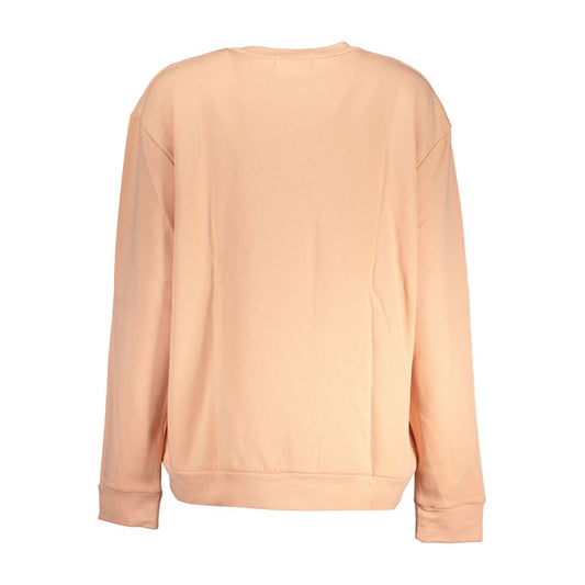 Elegant Long-Sleeved Pink Fleece Sweatshirt