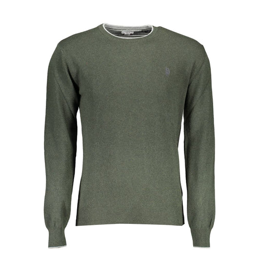 Green Wool Men Sweater