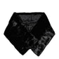 Black Fur Shawl Neck Wrap Cover Collar Scarf