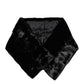 Black Fur Shawl Neck Wrap Cover Collar Scarf