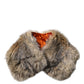 Brown Fur Shoulder Collar Neck Wrap Scarf