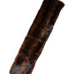 Black Brown Stripe Fur Shawl Wrap Scarf