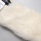 White Mink Fur Collar Women Neck Wrap Scarf