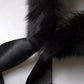 Black Fur Shoulder Collar Wrap Shawl Scarf