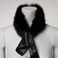 Black Fur Shoulder Collar Wrap Shawl Scarf