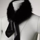 Black Fur Shoulder Collar Wrap Shawl Scarf